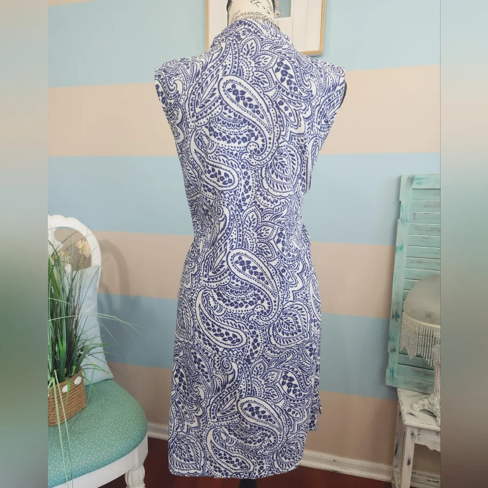 Tommy Hilfiger Plus Size Atlas Paisley Print Shift Dress - Picture 6 of 9